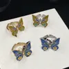 Fashion Butterfly Rings Animal Flower Letter Design Ring Women Accessories Jewelry Bohemian Girl No Box