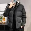 Mens Down Parkas Winter Jackets For Men Harajuku Hooded Parkas Casual Solid Fluffy Heavy Jackets Fashion Korean Streetwear Thick Warm Coats Man 220912