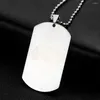 Pendant Necklaces Stainless Steel Black Spade A Necklace Army Card Dog Tags Las Vegas Poker Gambler Lucky Man Jewelry Gift