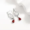Baumelnde Ohrringe Lifefontier Trendy Roter Kristall Unregelmäßiger Anhänger Für Frauen Koreanische Geometrische Aussage Tropfenohrring Schmuck Großhandel
