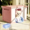 Kennes Pens Outdoor Patio Garden Dog Kennes Wodoodporny salon Psy House Creative Home Puppy Villa Four Seasons Universal Cat Cage T 220912