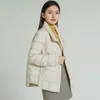 Women's Down Parkas Ly Varey Lin Winter Women 90% Duck Down Fit Coat Casual Light Feather Jacket Single Breasted Warm Parker Solid Color Outwear 220909