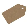 Gift Wrap 3x Pack 100 Rustic 40mmx70mm Scalloped Kraft Paper Card Blank Brown Tag Bagage Price Label - Small (100)