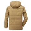 Mens Down Parkas Mens Casual Kurtka moda zima parkas męski róg futra grube płaszcze kurtki bawełniane ciepłe płaszcze Longsleeved 220912