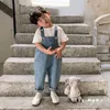 Overalls Koreanische Version Lässige Kinderkleidung Frühling Herbst Jungen Mädchen Denim Overalls Baby Mode Allgleiches Lose Denim Lange Hosen 220909