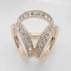 Brooches Jackstraw Scarf Ring Exclusive Crystal Gold Plat Exquisite Inlaid Three-ring Scarves Buckle Wholesale Manufacturers
