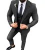 Męskie garnitury Blazers Suits 3 szt. Notok Lapel Slim Fit Blazer Casual Prom Terno Men Tuxedos For Wedding Fashion Blazervestpants 220909