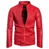 Cuir pour hommes Faux Mode Hommes Veste en cuir Printemps Automne Casual PU Manteau Mens Moto Mâle Solide Couleur Slim Vêtements d'extérieur S-3XL 220912