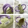 H￶st/vinter barn fluffig hink handv￤ska Nya koreanska monogrammade lady crossbody v￤ska flicka f￤rg ￶ver gr￤nsen handv￤skor