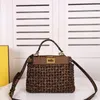 Messenger Bag Women Crossbody Purse Handbag Plain Cotton Thread Hasp Hardware Wide Strap High Quality Lady Bags Crochet Metal Buckle 2022