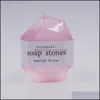 Handgemaakte zeep Zeer Zout Handgemaakte Essentiële olie Soap Stenen Natuurlijke geurende aromatherapie Crystal Rock Bading Cleansing Skin Douche OEM DHTHR