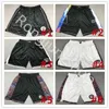 Stitched basket shorts Team Color Sport slitage utan fickor Korta svettbyxor byxa Bck White Red Purple Estic midja Mannstorlek S M L XL XXL