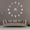 Wall Clocks Different Skull Heads DIY Horror Art Giant Clock Big Needle Frameless Zombie Large Watch Halloween Decor 220909