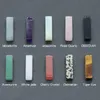 Natural Crystal Stone Charms Rectangle Turquoise Rose Quartz Pendants Trendy for Necklace Earrings Jewelry Making Wholesale