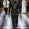 Herrdr￤kter blazers senaste kappa byxa design svart vit trim m￤n passar smal passformade brudgummen prom kostymer 3 stycke br￶llop tuxedos blazer 220909