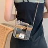Avondtassen mode kleine messenger damestas Koreaanse stijl zeshoek kleur acryl ketting jelly eenvoudige veelzijdige doos handtas
