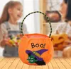 Decorações de Halloween Hapéu redondo bolsa de bolsa de doces de doces infantil Preço de fábrica de bolsas de abóbora