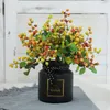 Dekorativa blommor 10st Simulering Fruits Christmas Berry Blueberry Single Branch Foam Plants Artificial Wedding Garden Office Home Decor