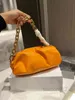Evening Bags Thick Chain Shoulder Bags Women Fashion Cloud Handbag Soft Leather Designer Brand Crossbody Female Purses 220314Multi Pochette