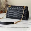 10a l Bag Women Crossbody Shoulder Chain Bag New Wave Messenger Soft Pillow Clutch v Quilt Foldover Buckle Vintage Fashion 24cm L308