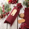 15x35cm Rustic Jute Burlap Wine Bags Drawstring Wine Bottle Covers Reusable Wrap Gift Package Bag 912