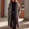 Women's Fur Faux Luxury Fashion Leopard Long Teddy Bear Jackets Coats Women Winter Thick Warm Outerwear Brand Coat Female 220912