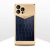 Elektropl￤terad krokodiltryck l￤derfodral f￶r iPhone 14 Pro Max 13 12 11 Luxury Back Coche Sock Proof Anti Drop