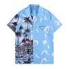 2022 Mens Summer Designer Shirts Fashion BAROCCOFLAGE Hawaii Floral Print Casual Shirt Men Slim Fit Short Sleeve Beach Clothing
