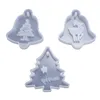 Autres arts et métiers Arbre de Noël Cloche Elk Pendentif Moulage Silicone Moule Cristal Époxy Résine Moule DIY Artisanat Aromathérapie Cire Aroma Gypse Plâtre 20220912 E3