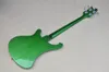 4 Saiten Metal Green Electric Bass Gitarre mit Rosenholz Griffbrett wei￟e Pickguard kann angepasst werden