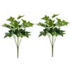 Flores decorativas Os galhos falsos artificiais folhas de vegetação verde hastes de bouquet folhetos de folhas de fichas de ficus de ficus eucalipto spray hivy decoração