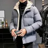 Mens Down Parkas Winter Jackets For Men Harajuku Hooded Parkas Casual Solid Fluffy Heavy Jackets Fashion Korean Streetwear Thick Warm Coats Man 220912