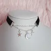 Choker Limited 'gjord för att beställa' Moon Crystal Chain med element Drop Pendant