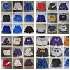 Basketbal shorts gewoon Don co-branded Retro Wear Sport Pant met pocket ritsdragers heup pop wit paars rood geel blauw bck