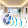 Tiras CCT COB LED Strip Light 5M Alta Densidade Dupla Cor Quente Cool Branco Regulável Luzes Lineares 12V 24V 512LEDS M Fita Flexível 248T