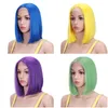 Perucas de bob renda de cor curta resistente ao calor macio resistente ao calor para mulheres Cosplay di￡rias