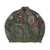 Vestes pour hommes Haute qualité léger US NAVY imprimer patch militaire blanc vert noir nylon baseball bomber veste hommes bombardier manteaux 220909