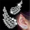 Stud Wing Earrings for Women AAA White Cubic Zirconia Brilliant Female Accessories Party Statement Jewelry Gift