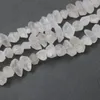 Hangende kettingen ongeveer 35 stks/streng natuurlijk wit rauw kwarts kristalpunt ruw top geboorde spike gem steen kralen vrouwen ketting