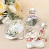 D￩coration de f￪te Joyeux No￫l Forme de coeur Transparent Plastique Boule transparente Baubles en forme de bricolage pour le pendentif de mariage de No￫l