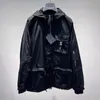 Erkek ceketler yüksek kaliteli erkek dış mekan sporları naylon su geçirmez ceket lüks marka gündelik kapüşonlu cepler tokalar siyah yağmur ceket zn95 220912
