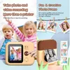 Câmera infantil de câmeras digitais com impressão instantânea POS Kids Toys Boy Girl Cute Christmas Presente 1080p Vídeo