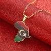 Colares pendentes unissex líbia mapa de colar de bandeira para homens jóias de cor dourado colorido country