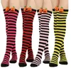 Wielokolorowe paski z dyni skarpetki Halloween impreza Cosplay Stripe Long Sock