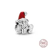 Beads Glitter Christmas Tree Reindeer Snowman Sweet Home Charm Bead Fit Original Bracelet Silver 925 DIY Jewelry Women Gift