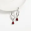 Dangle Earrings Lifefontier Trendy Red Crystal Irregular Pendant For Women Korean Geometric Statement Drop Earring Jewelry Wholesale