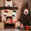 Décorations de Noël 4 couleurs bas décoration de la maison en peluche à carreaux sacs-cadeaux pour animaux de compagnie chien chat patte chaussettes ornements d'arbre de Noël 220912