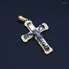 Pendant Necklaces High Quality Stainless Steel Gold/Silver Color Cross Jesus Accessories