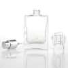 100pcs Square Flint 향수 분무 Atomizer 리필 가능한 유리 빈 스프레이 클리어 병 캡 30ml