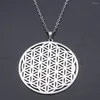 Pendant Necklaces Stainless Steel The Flower Of Life Necklace For Women Wholesale Drop Dainty Fashion Jewelry